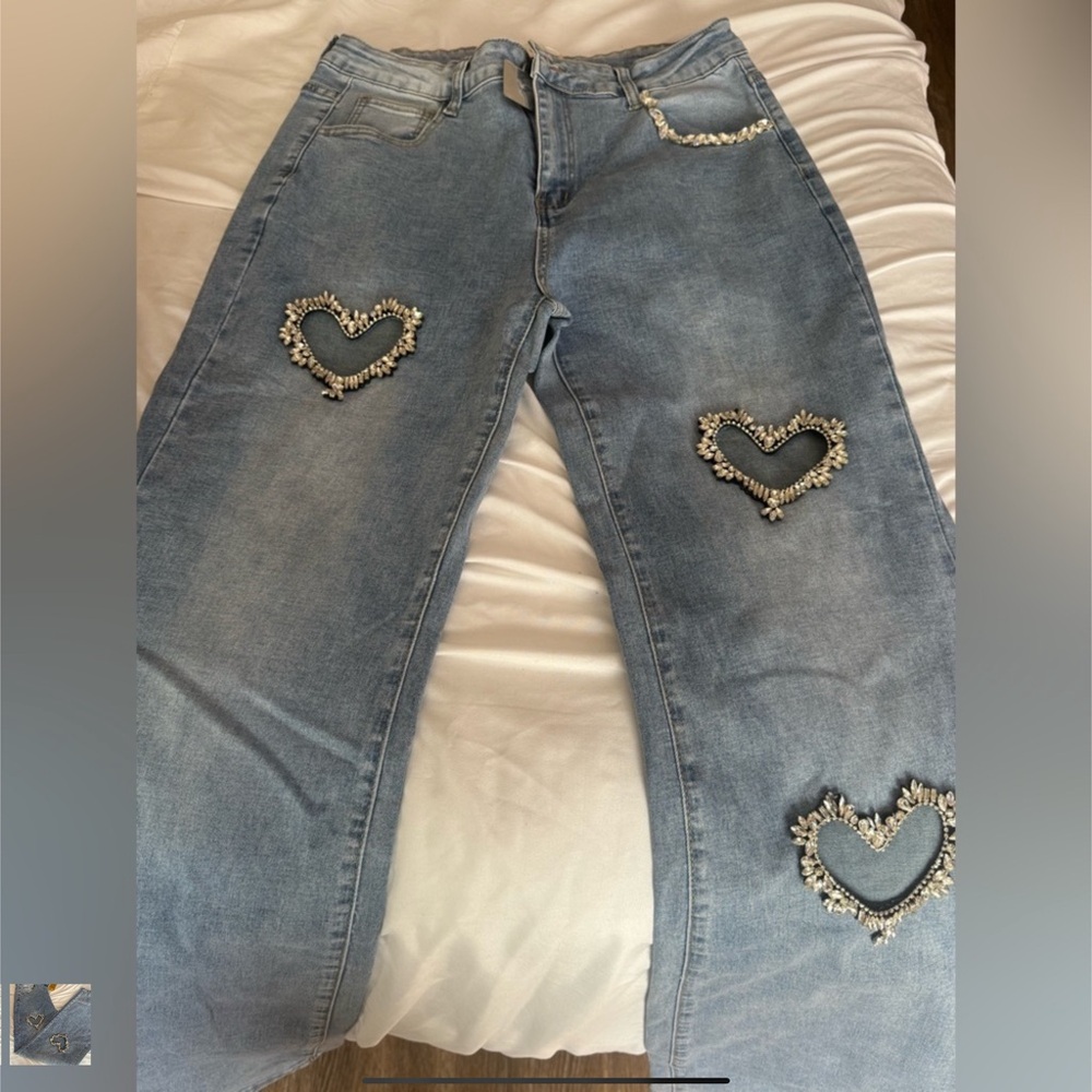 Embellished Blue Jeans